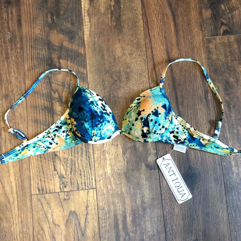 NWT Pushup Antiqua Bikini Top S